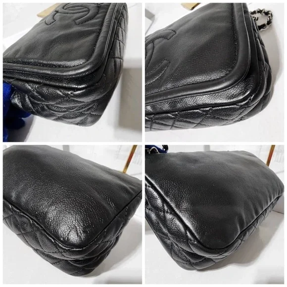 Authentic CHANEL Caviar Large Timeless CC Flap Shoulder Bag Black - Picture 12 of 16